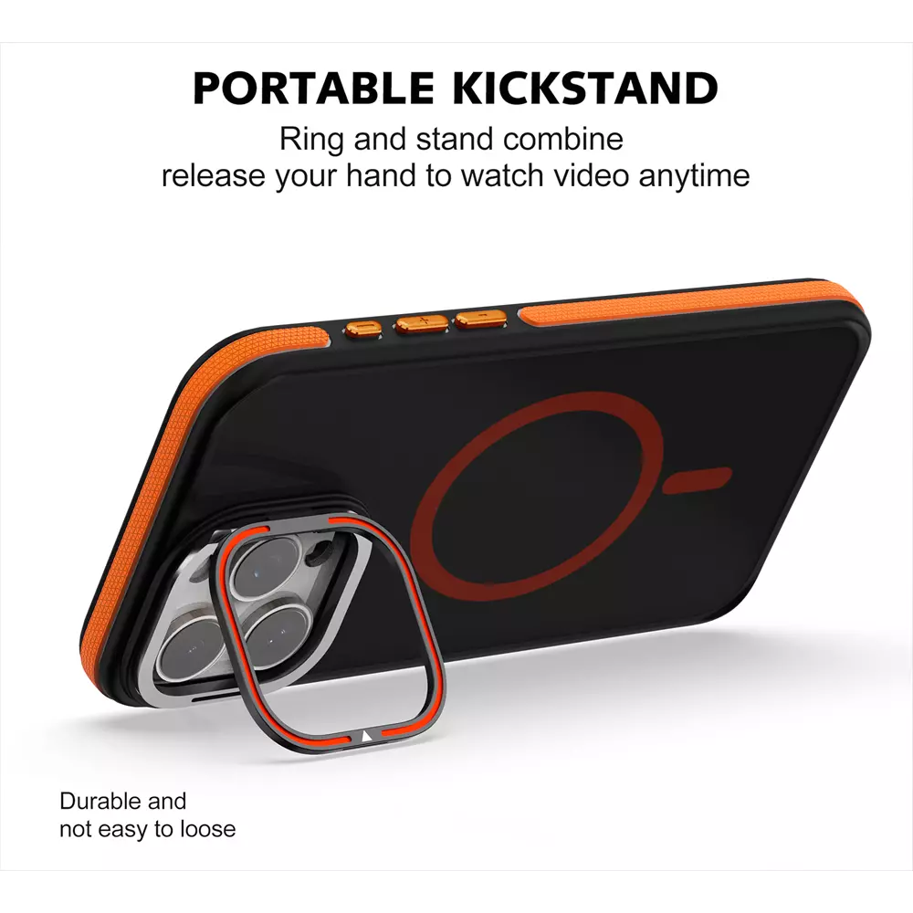 ProMag Grip Case for iPhone 15 Pro, Orange