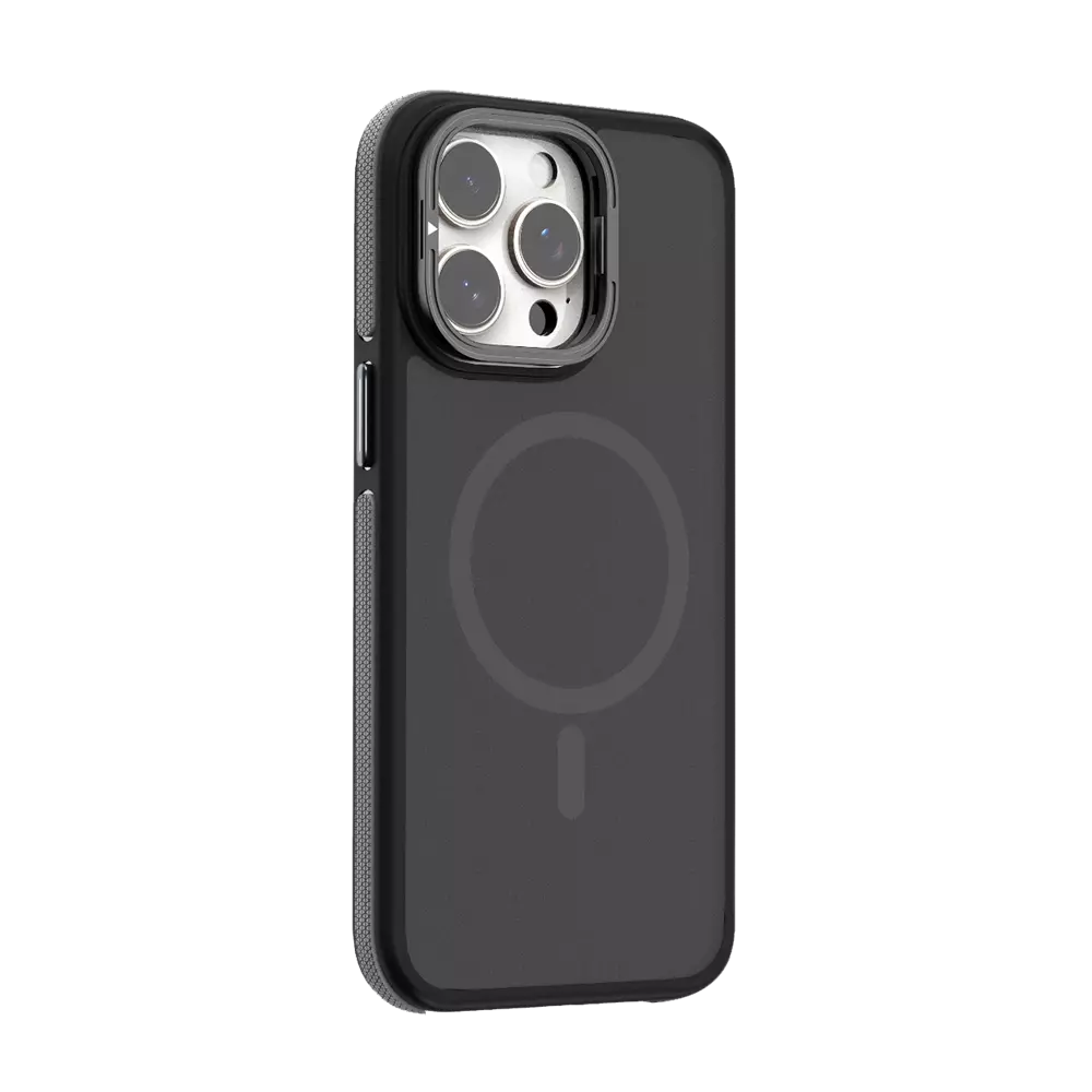 Grey ProMag Grip case fitted to an iPhone 14 Pro Max.