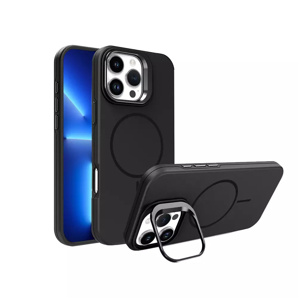 Black ProMag Lux case fitted to an iPhone 13 Pro Max.