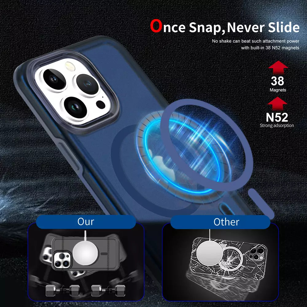 ProMag Matte Case for iPhone 15 Pro, Navy