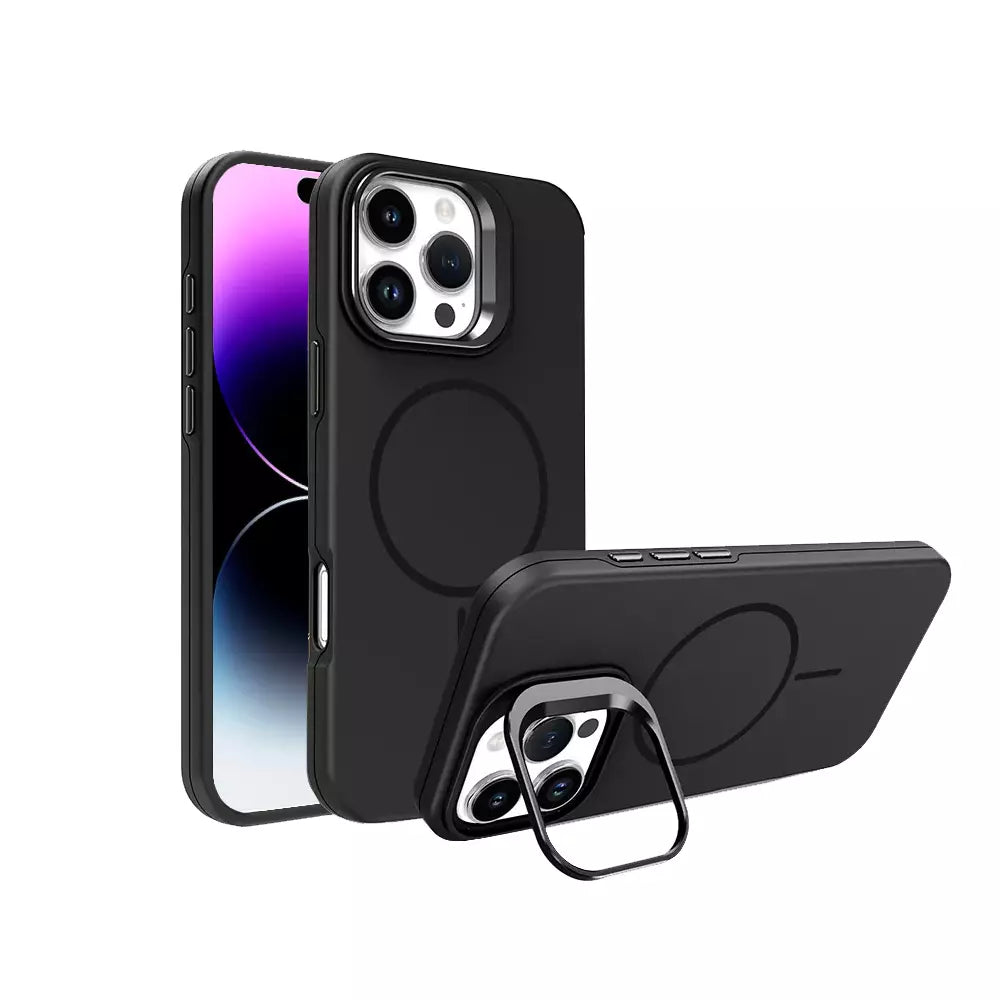 Black ProMag Lux case fitted to an iPhone 14 Pro Max.