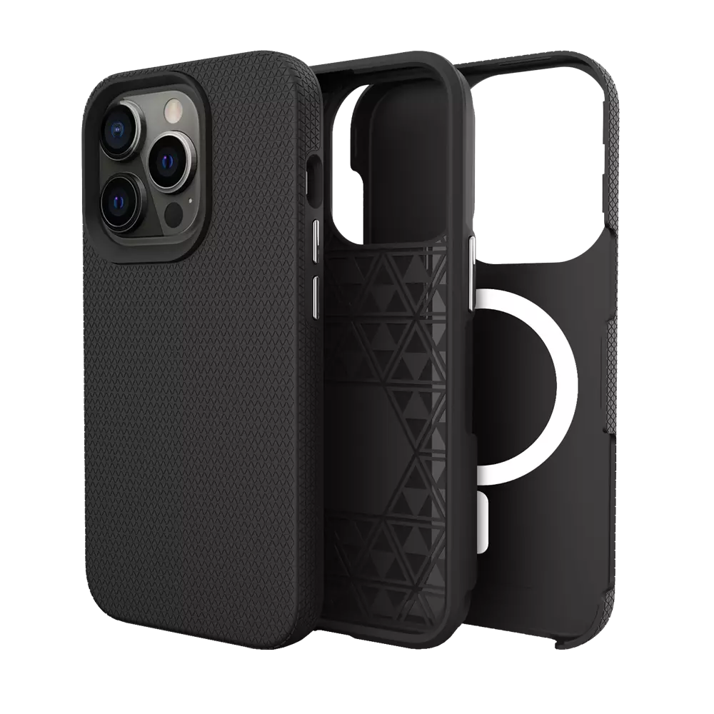 Black ProGrip MagSafe case fitted to an iPhone 14 Pro Max.