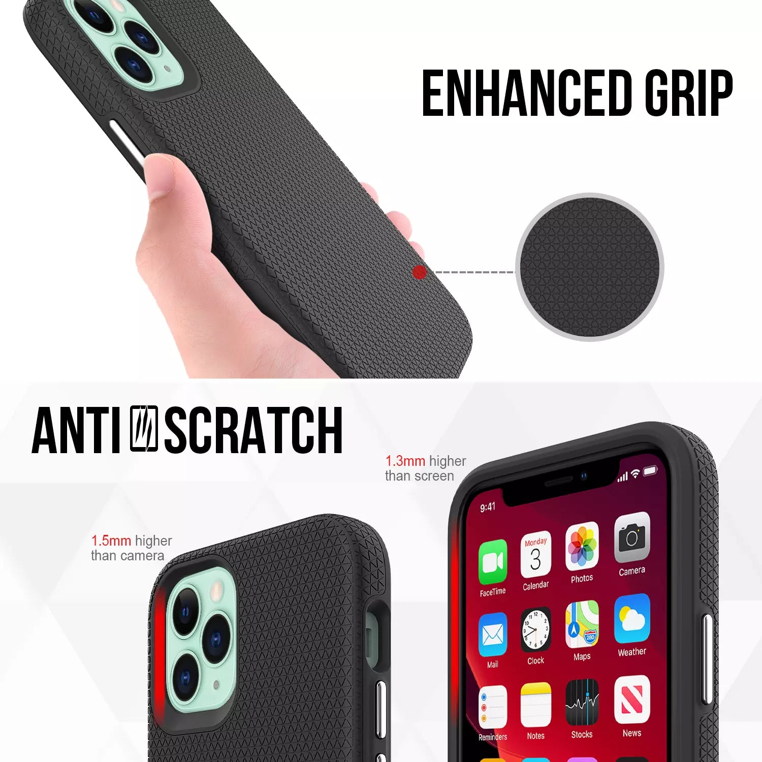 ProGrip Tough Case for iPhone 12 Mini, Black