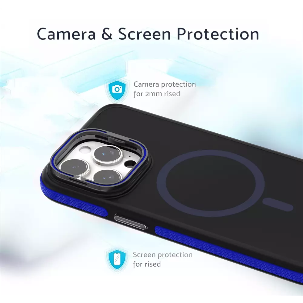 ProMag Grip Case for iPhone 15 Pro, Navy