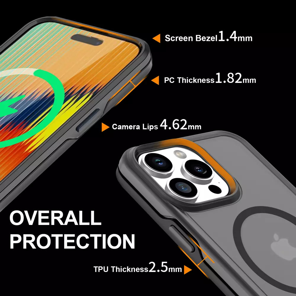 ProMag Matte Case for iPhone 15 Pro, Black