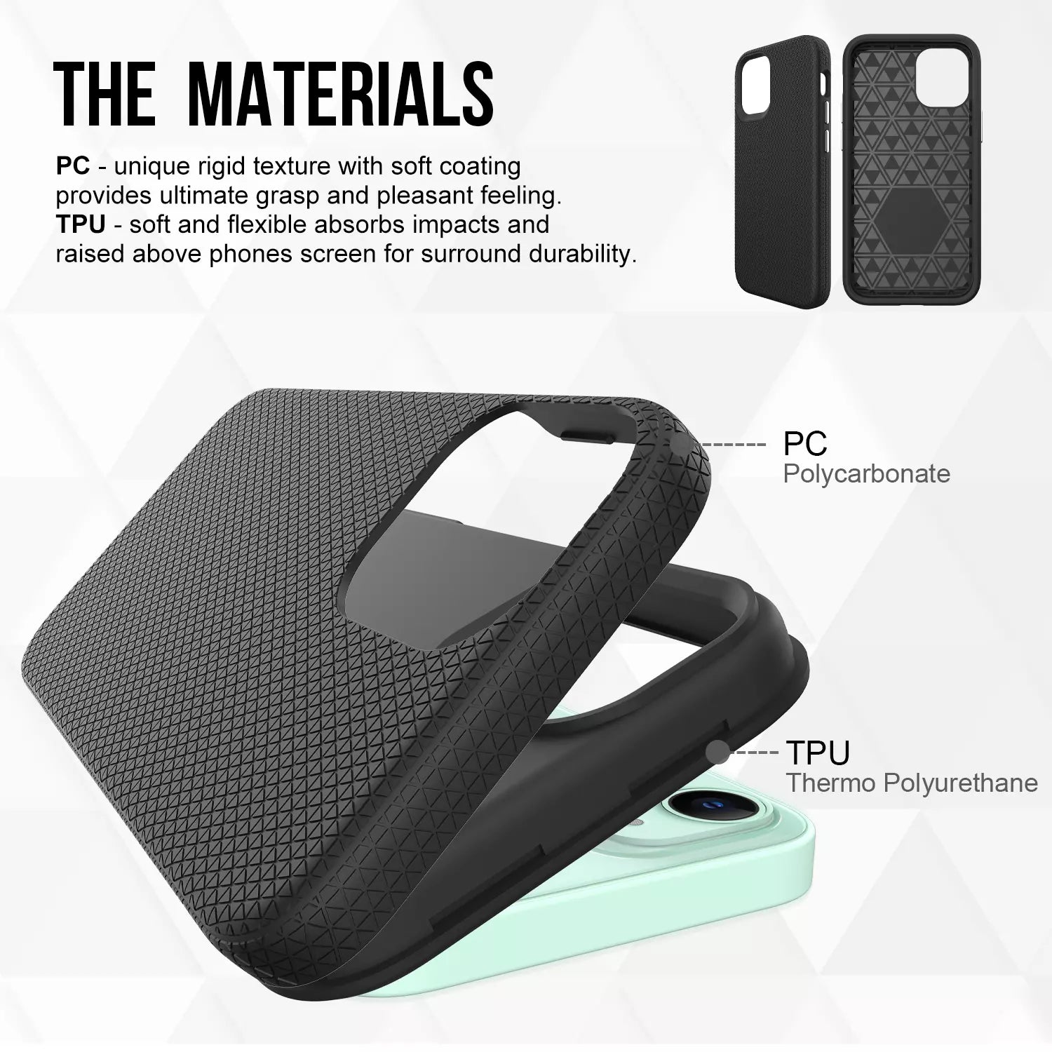 ProGrip Tough Case for iPhone 12 Mini, Black
