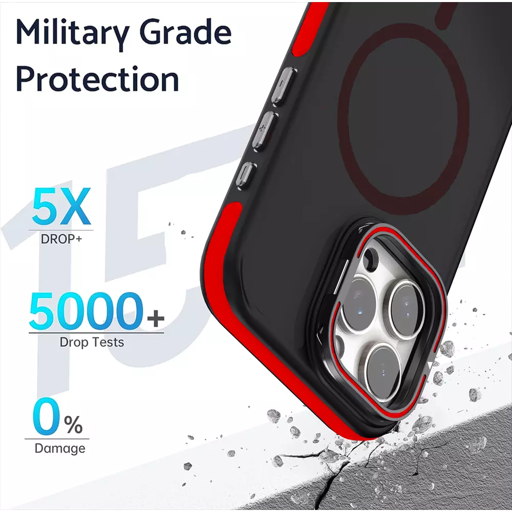 ProMag Grip Case for iPhone 12 and iPhone 12 Pro, Red