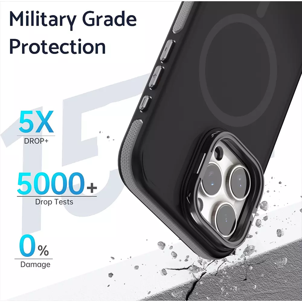 ProMag Grip Case for iPhone 14 and iPhone 13, Grey