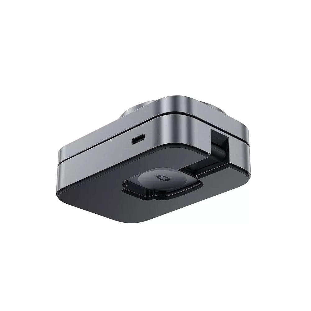 Grey Acefast folding charging station holding an iPhone, AirPods case and Apple Watch.