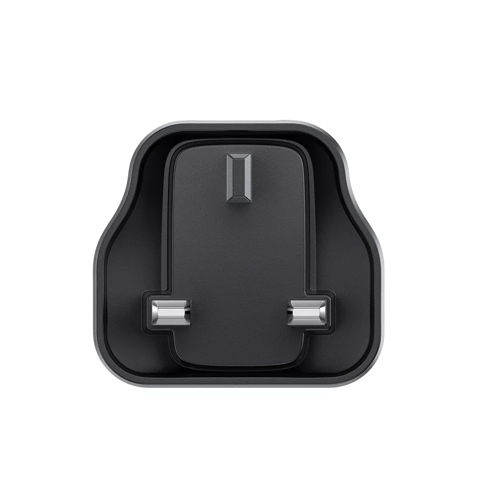 Black Acefast 20W UK plug with a single USB-C port.