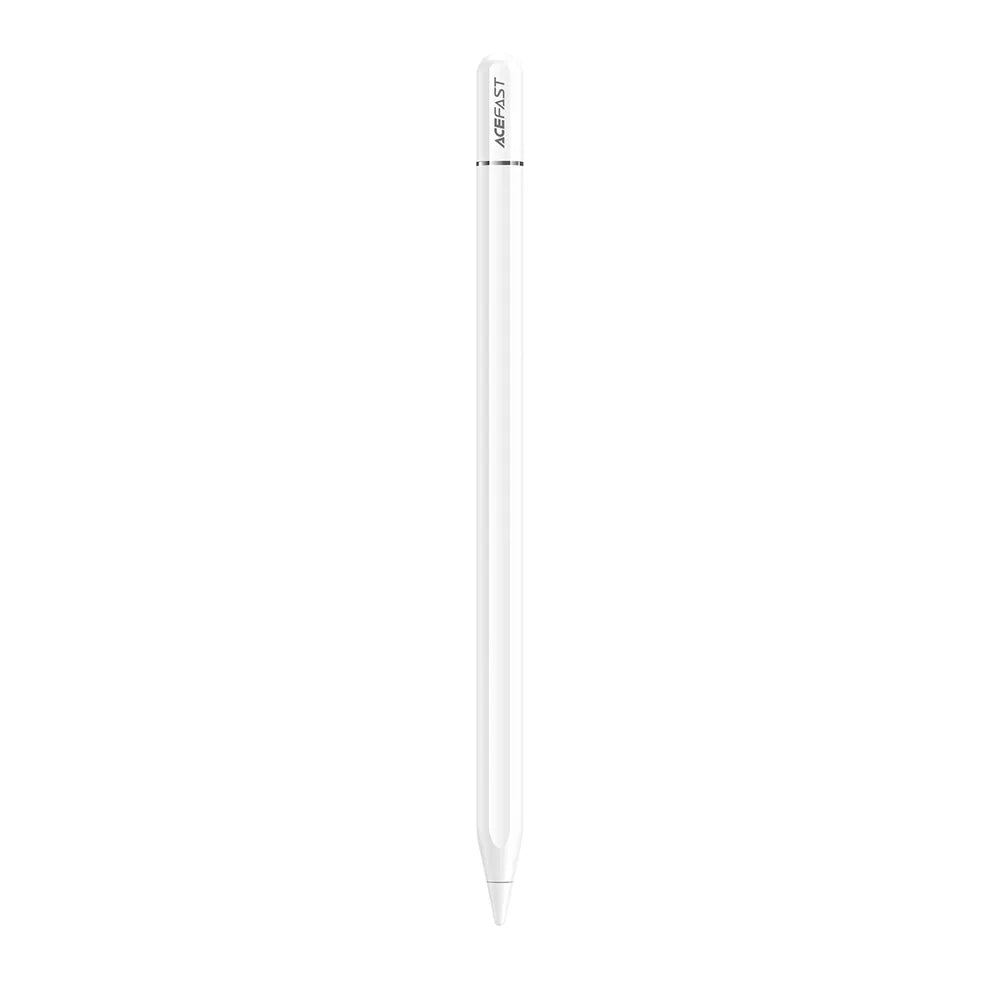 Slim white Acefast stylus pencil for Apple iPad, shown with its cap removed.