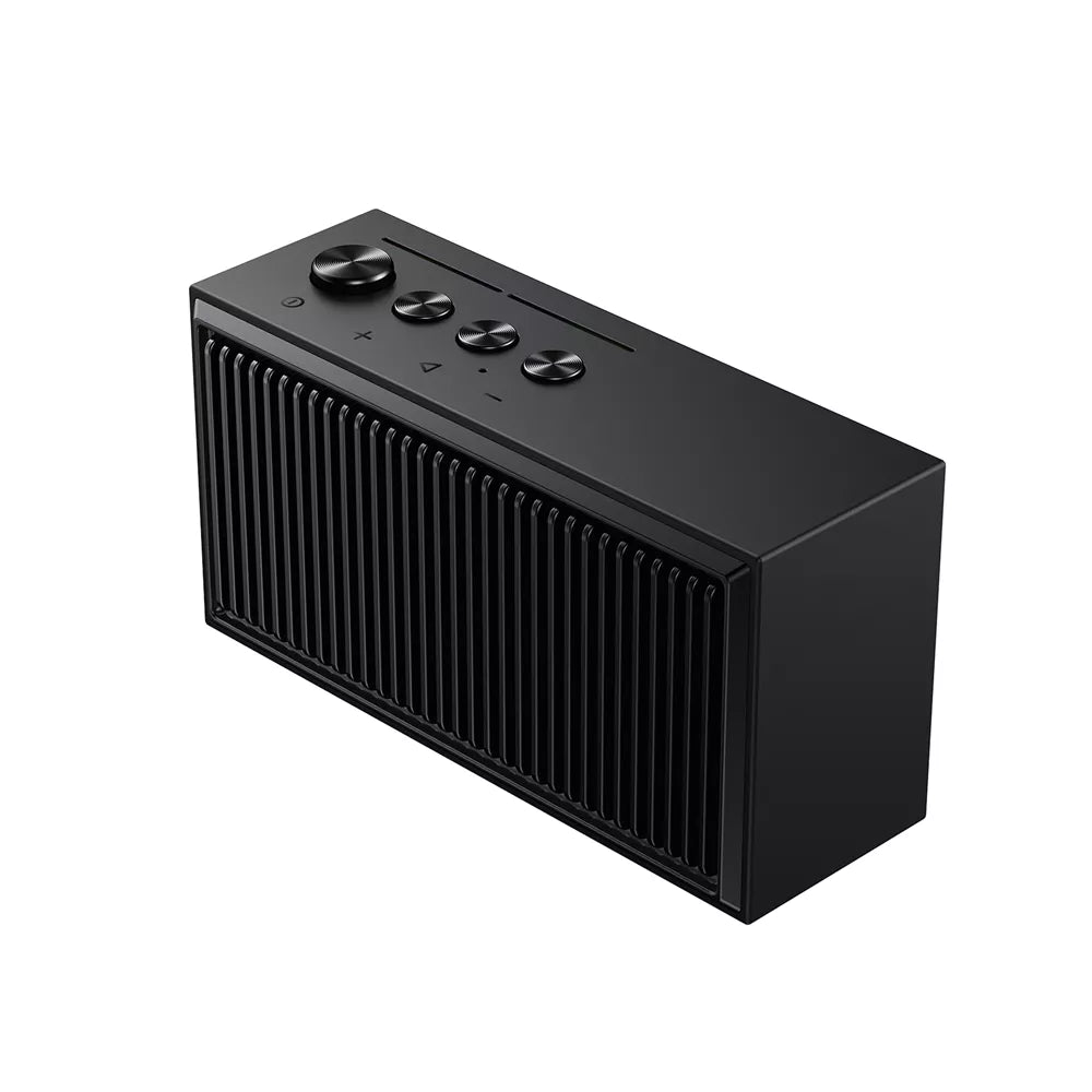 Small black Acefast Bluetooth speaker with a matte finish, shown from the front.