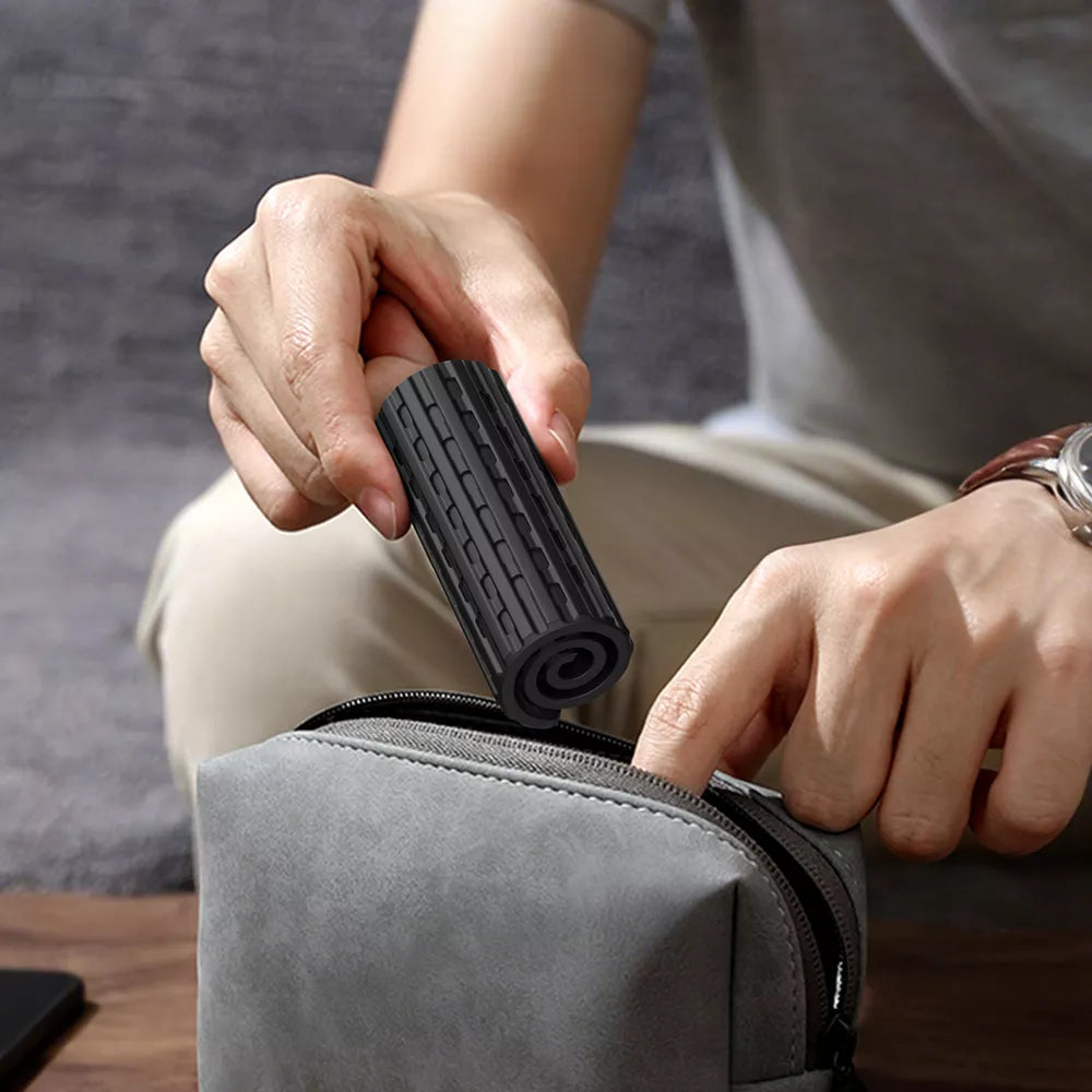 Black Acefast folding stand holding a tablet at a raised angle.