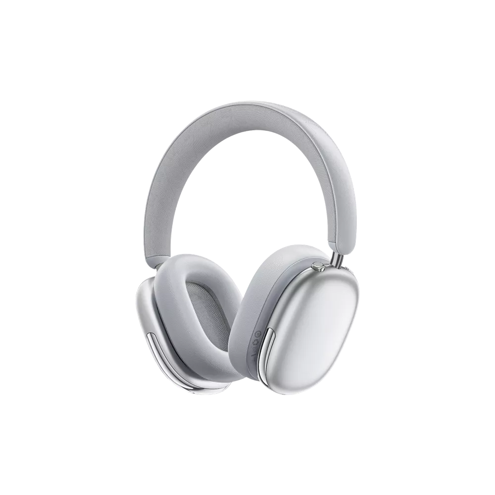 Silver Acefast foldable on-ear wireless headphones with a metal headband.
