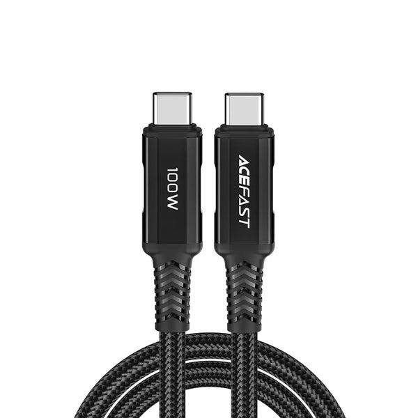 Acefast 2m 100W USB-C to USB-C Braided Cable, E-marker, Black