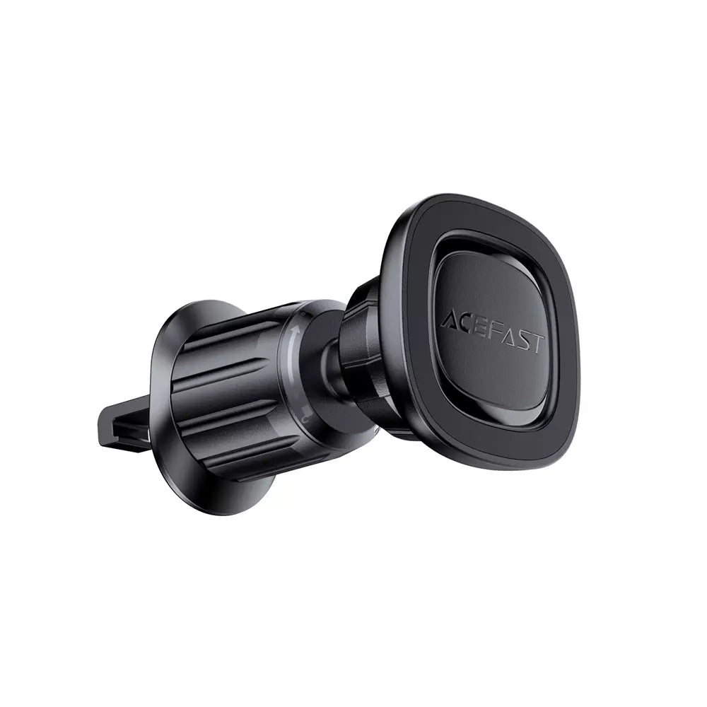 Slim black Acefast magnetic phone holder clipped to a car air vent.
