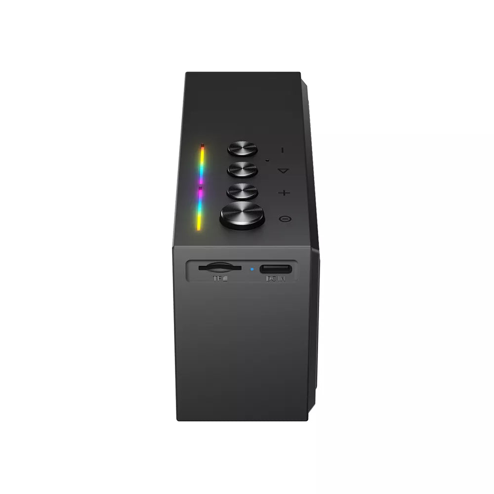 Small black Acefast Bluetooth speaker with a matte finish, shown from the front.