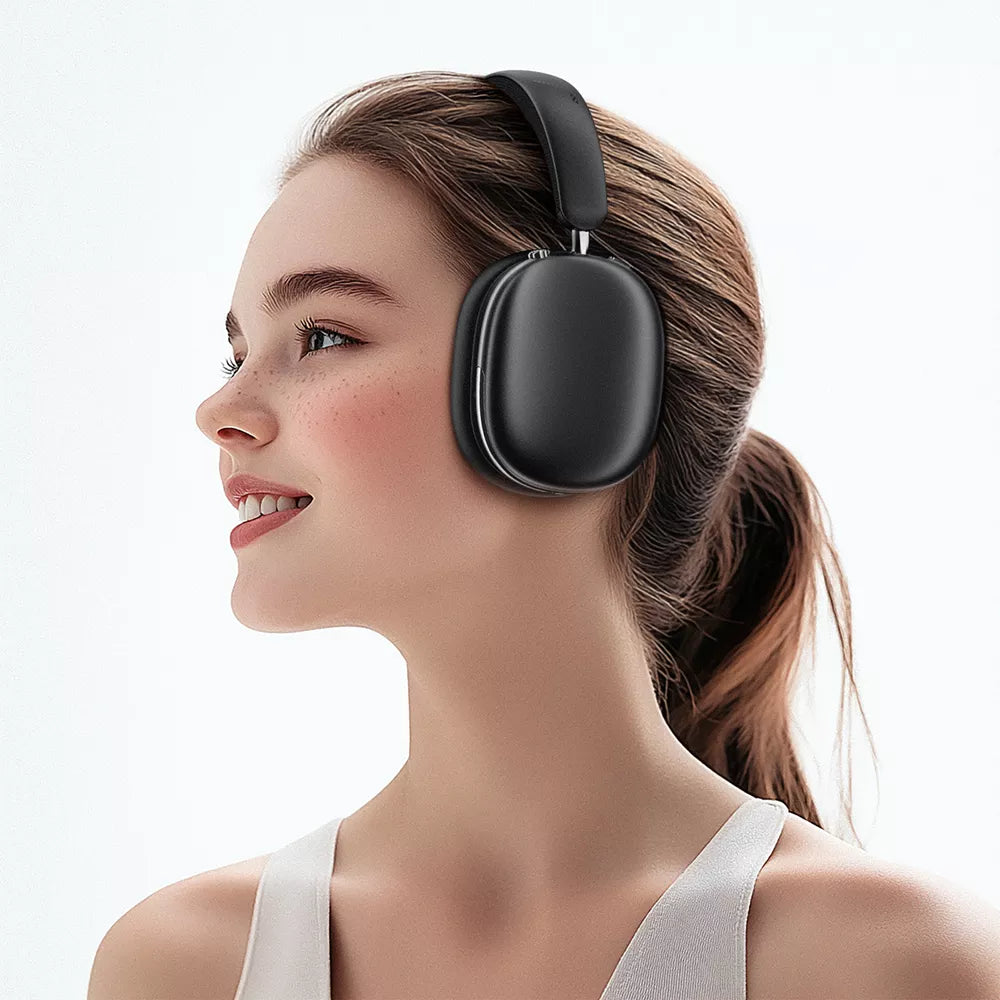 Silver Acefast foldable on-ear wireless headphones with a metal headband.