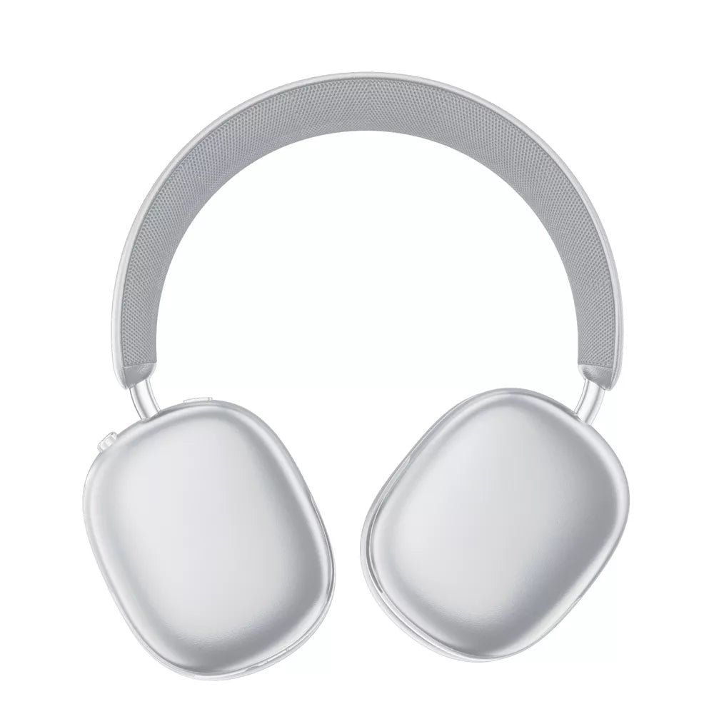 Silver Acefast foldable on-ear wireless headphones with a metal headband.