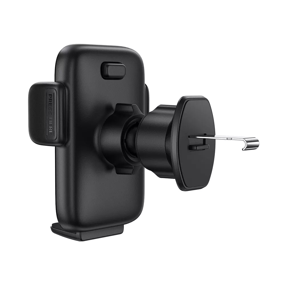 Black Acefast car vent holder with a long arm clip and adjustable foot.