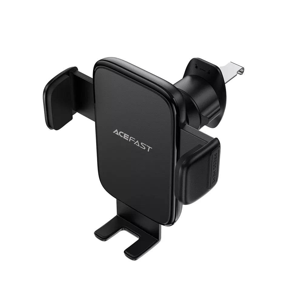 Black Acefast car vent holder with a long arm clip and adjustable foot.
