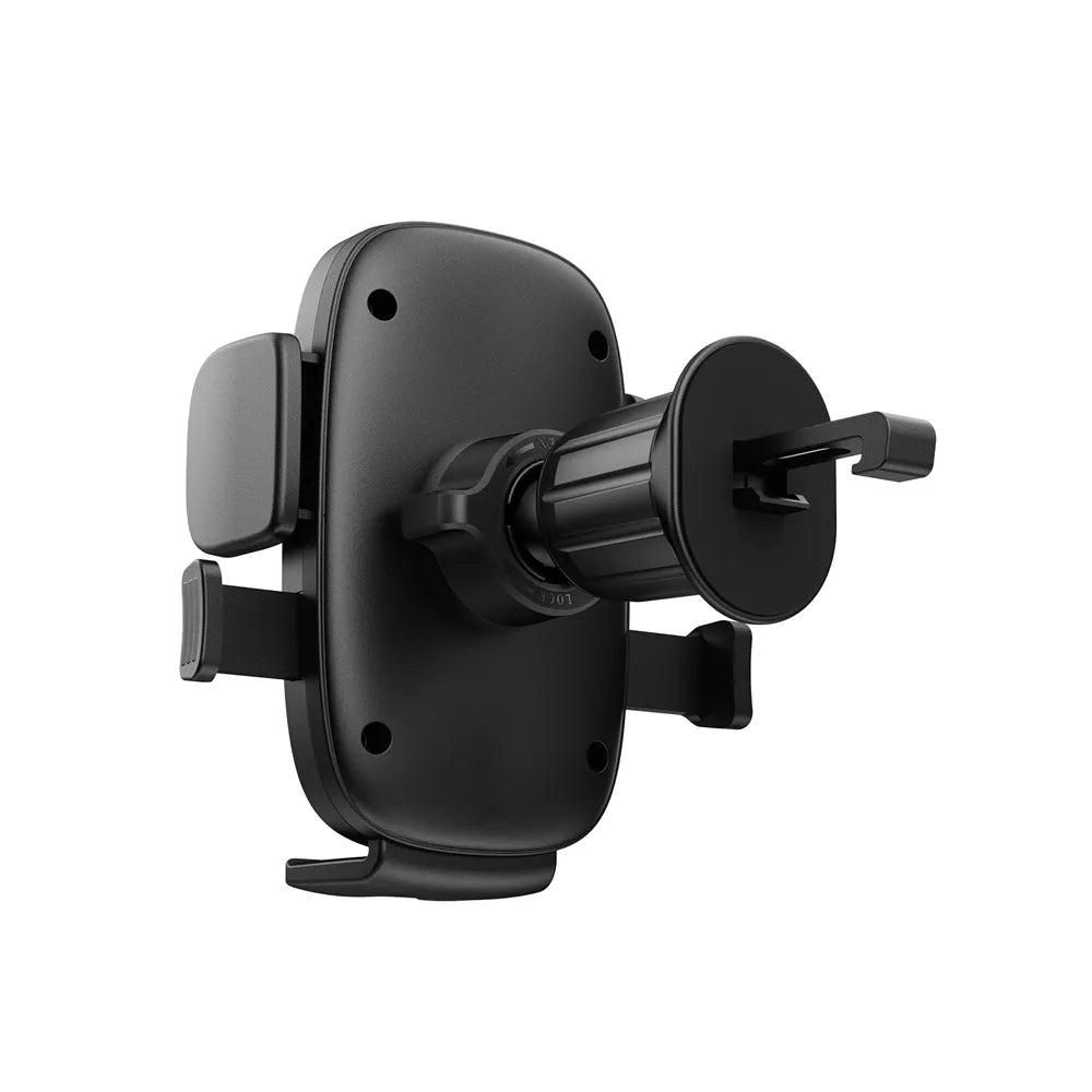 Black Acefast clamping phone holder locked onto a car air vent blade.