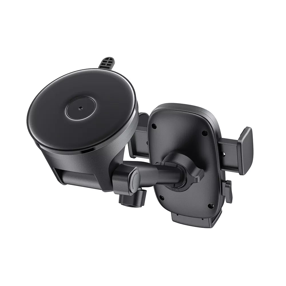 Black Acefast dashboard holder with a suction cup base and clamping arms.