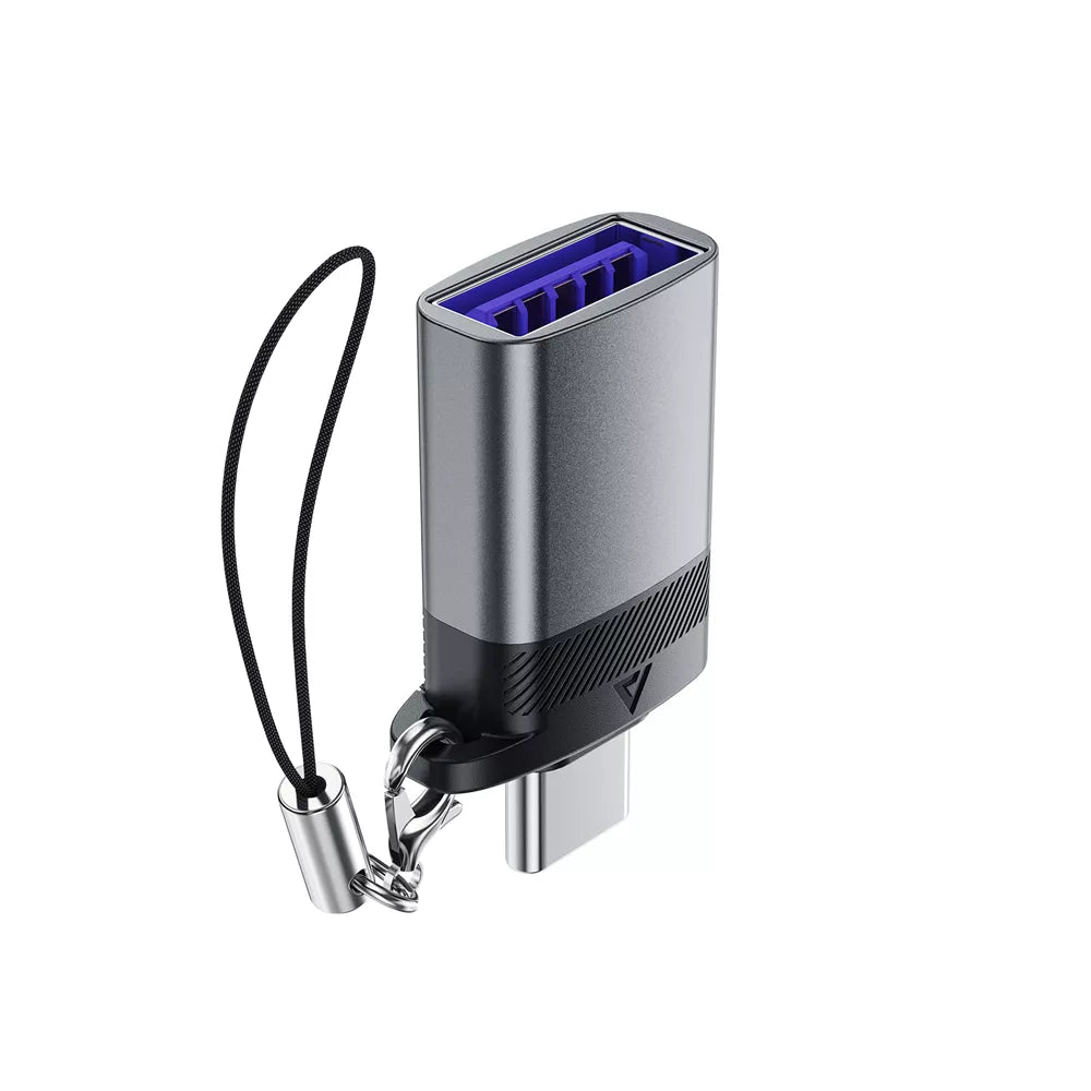 Small Acefast adapter with a USB-A plug and a USB-C socket.