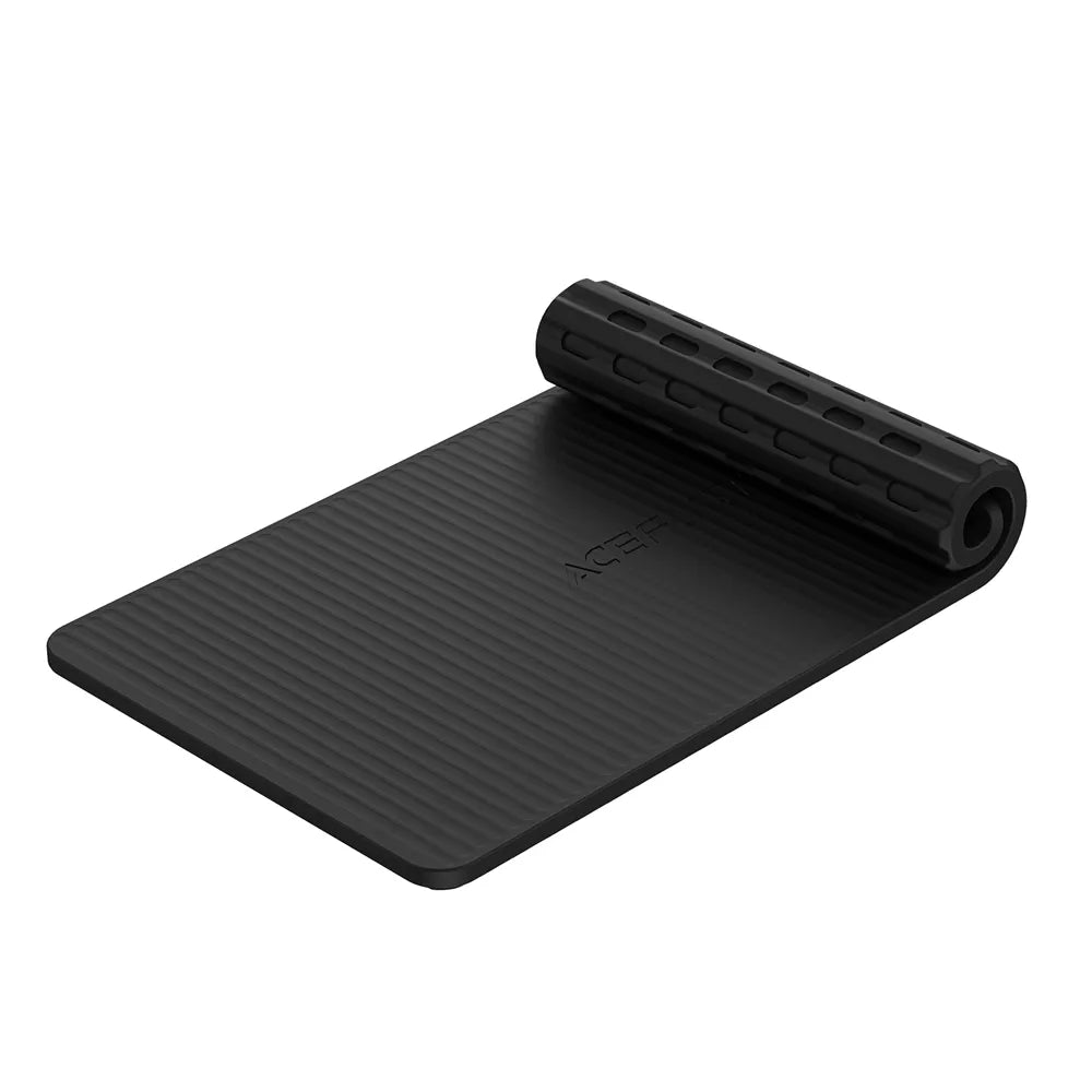 Black Acefast folding stand holding a tablet at a raised angle.