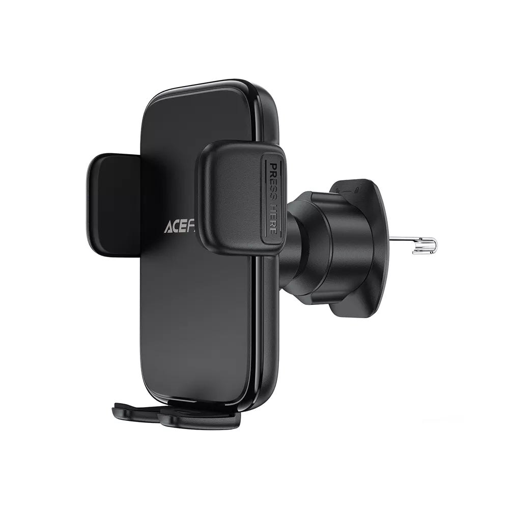 Black Acefast car vent holder with a long arm clip and adjustable foot.