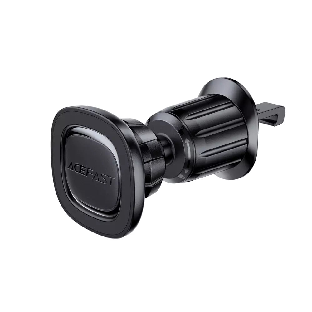 Slim black Acefast magnetic phone holder clipped to a car air vent.