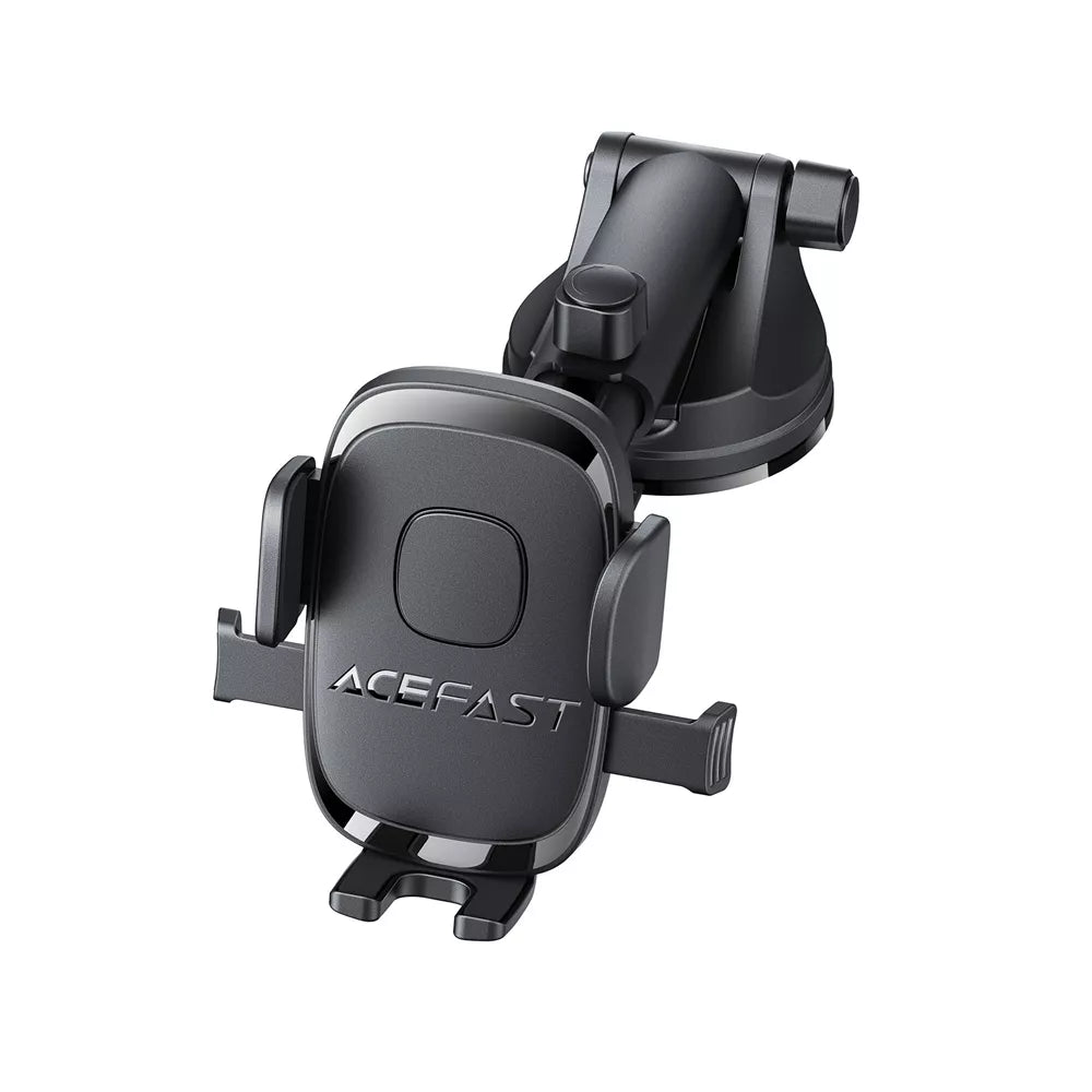 Black Acefast dashboard holder with a suction cup base and clamping arms.