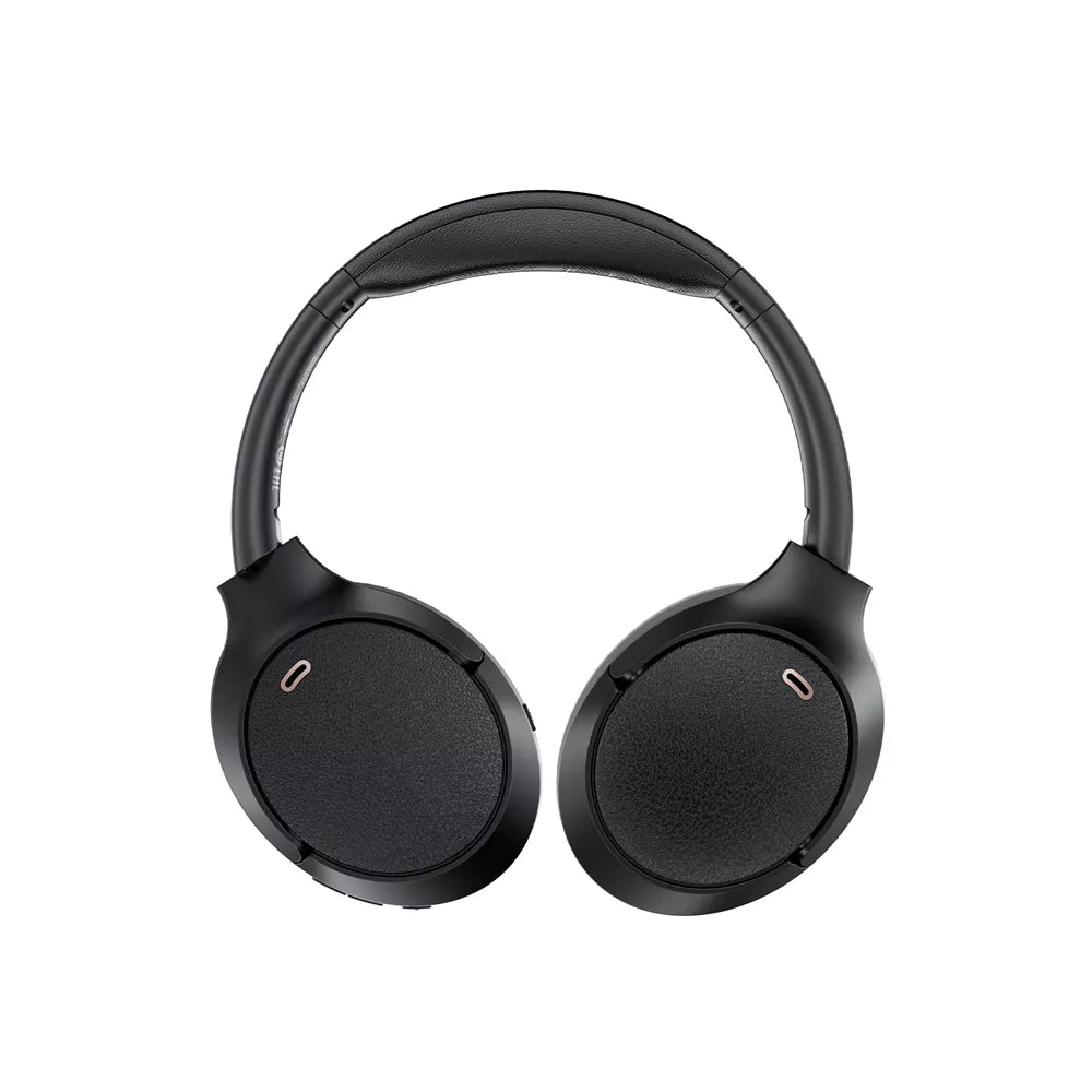 Black Acefast foldable on-ear ANC wireless headphones with folding ear cups.